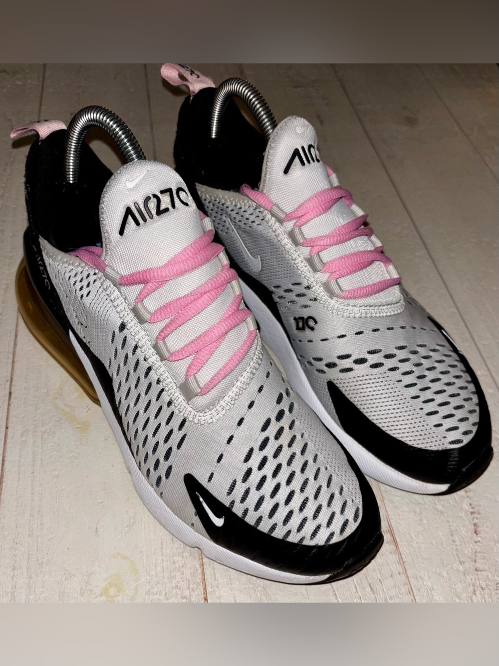 Nike Air Max 270 White/Black/Hyper Pink Women’s Athletic Shoes